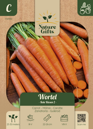 Wortel rode reuzen 2 per 25m