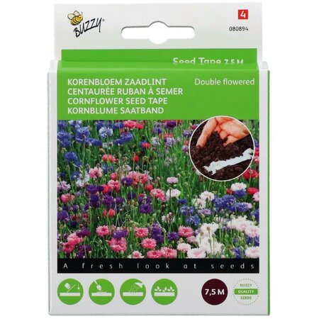 Zaadband korenbloem gemengd 7.5 m