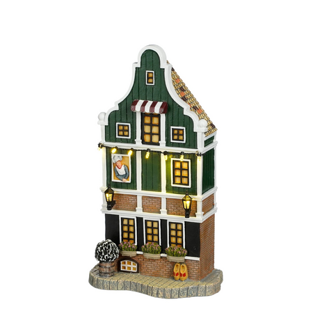 Zaanse schans facade battery operated - l15xb9xh27cm - afbeelding 1