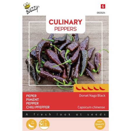 Zaden culinary peppers black naga