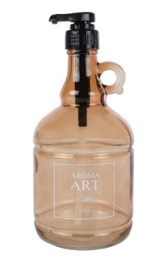 Zeeppomp glas 1500ml bruin/zwart