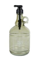 Zeeppomp glas 1500ml grijs/zwart