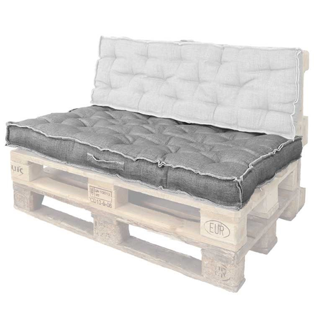 Zitkussen rib l80b120cm donkergrijs