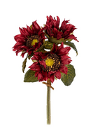 Zonnebloem bundel h28cm burgundy