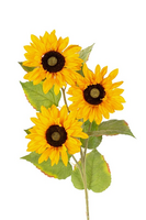 Zonnebloemsteel x3 l98cm geel